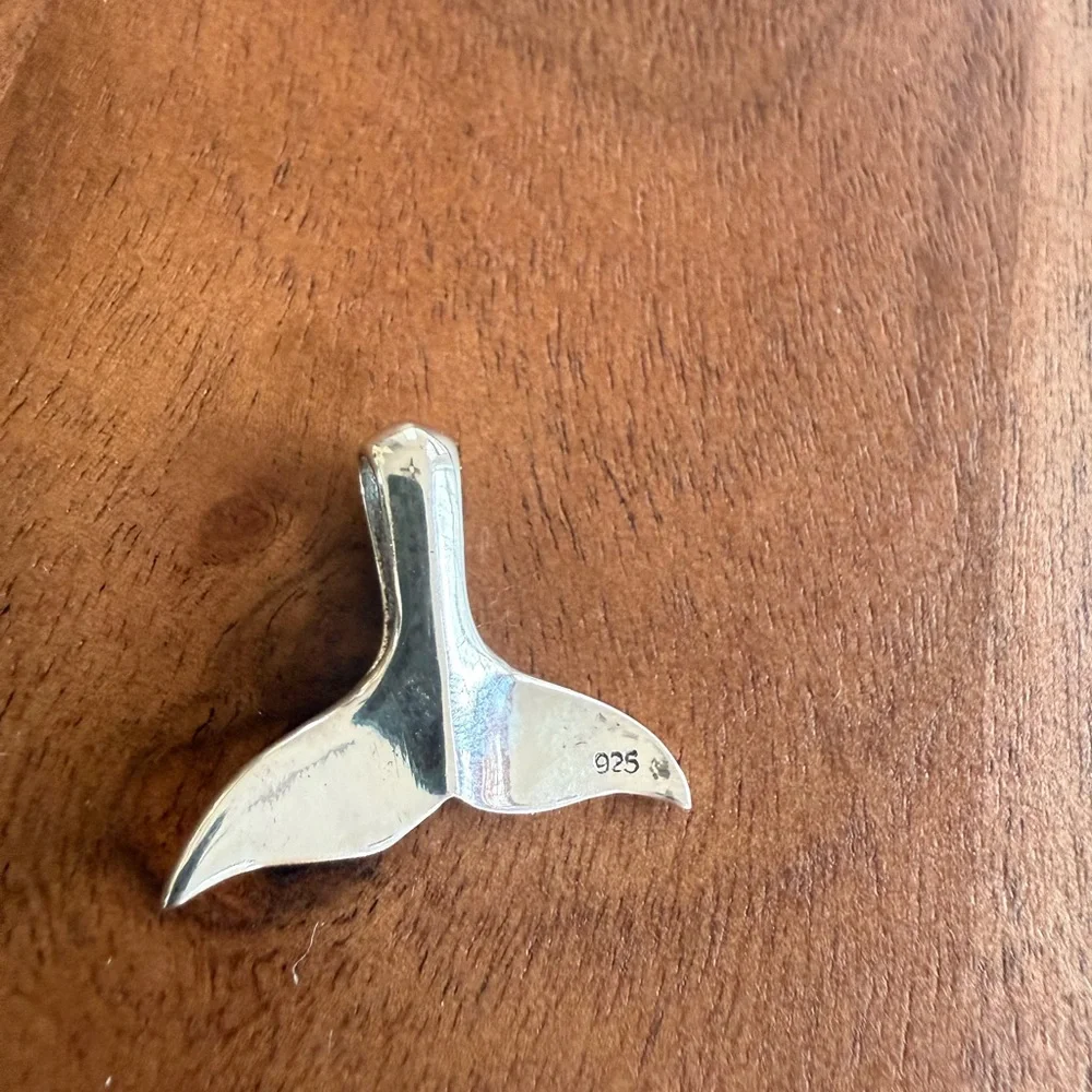 Sterling Silver Whale, Dolphin, Mermaid Tail Pendant